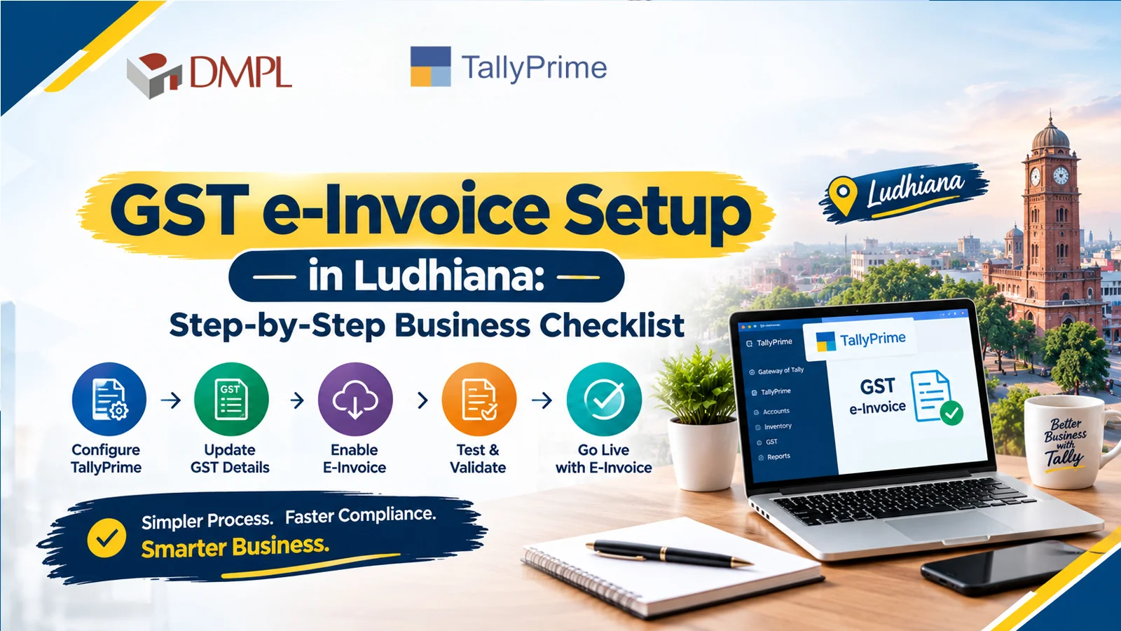 TallyPrime GST e-Invoice setup checklist for businesses in Ludhiana