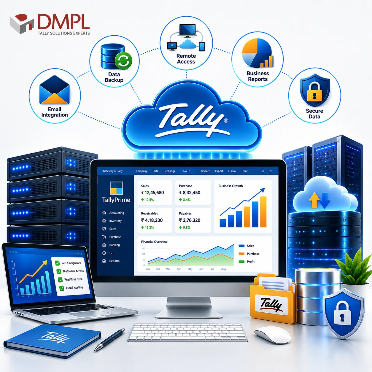 Tally on Cloud for secure remote business access by Doric Multimedia