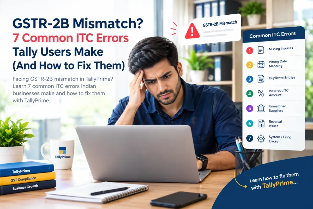 GSTR-2B Mismatch? 7 Common ITC Errors Tally Users Make (And How to Fix Them)